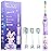 Kids Electric Toothbrush with Timer Toddler Toothbrush Age 2-4-8-12 Girls Electric Toothbrush Rainbow LED Light Up Vibrating Toothbrush Battery Operated Childrens Sonic Tooth Brush (Rabbit Purple)