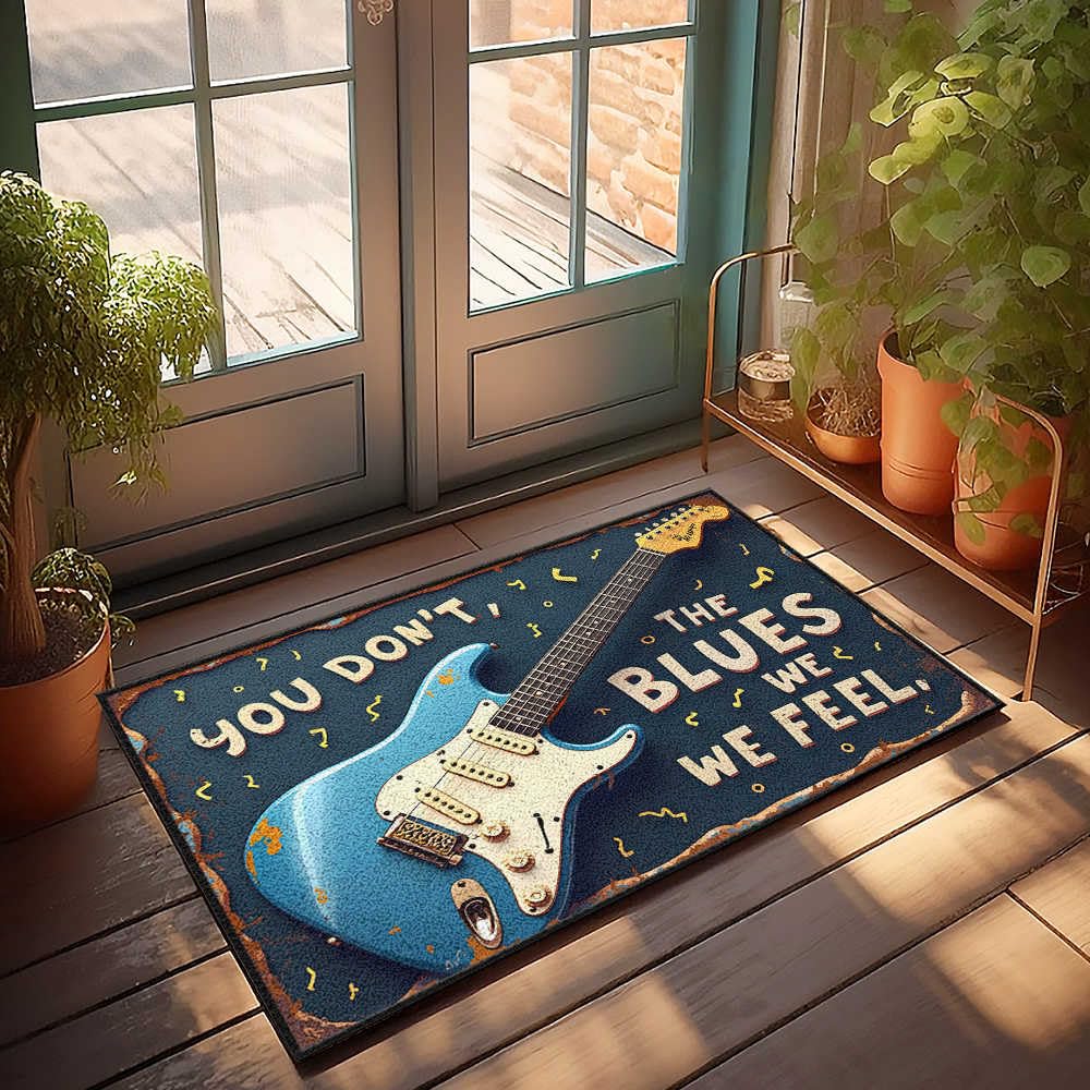 Alfombrillas de cocina de guitarra eléctrica, alfombra exterior antideslizante de 50x80 cm