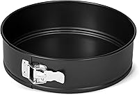 Amazon Basics 10-Inch Nonstick Springform Pan - Carbon Steel, Oven-Safe to 428°F, Dishwasher Safe for Cheesecakes & Pies