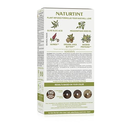 Miniatura 4 de Naturtint Tinte permanente para el cabello 6WG rubio dorado oscuro radiante (paquete de 1), sin amoníaco, vegano, libre de crueldad, hasta un 100%