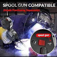 Vista 5 de GZ GUOZHI MIG Welder 210A with Pulse, 8 in 1 Gas MIG/MAG/Gasless Flux Core MIG/Lift TIG/Stick/Spot Welding/Spool Gun, Aluminum Welding Machine