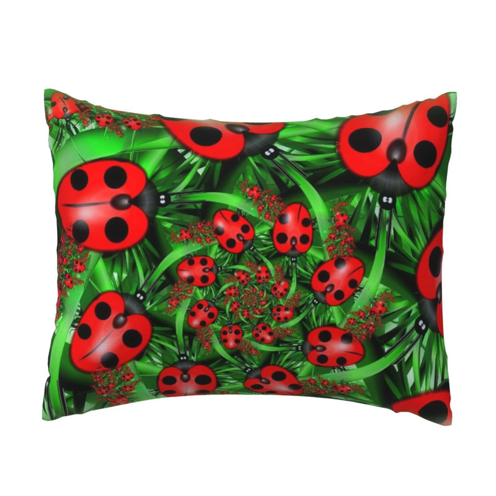 WSHFFILO Red Ladybug printed Pillow Case 20x26in Decorative pillowcase Throw Pillow Cover