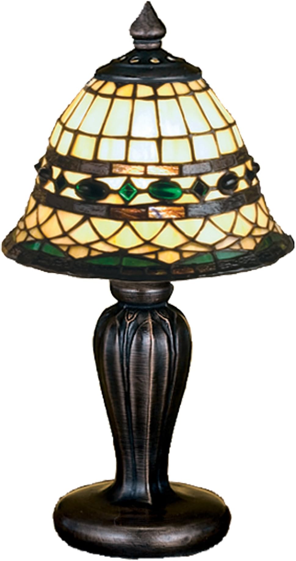 Meyda 27535ステンドグラスティファニー/ TiffanyアクセントテーブルランプからのティファニーR、 13 in. H 27535 1