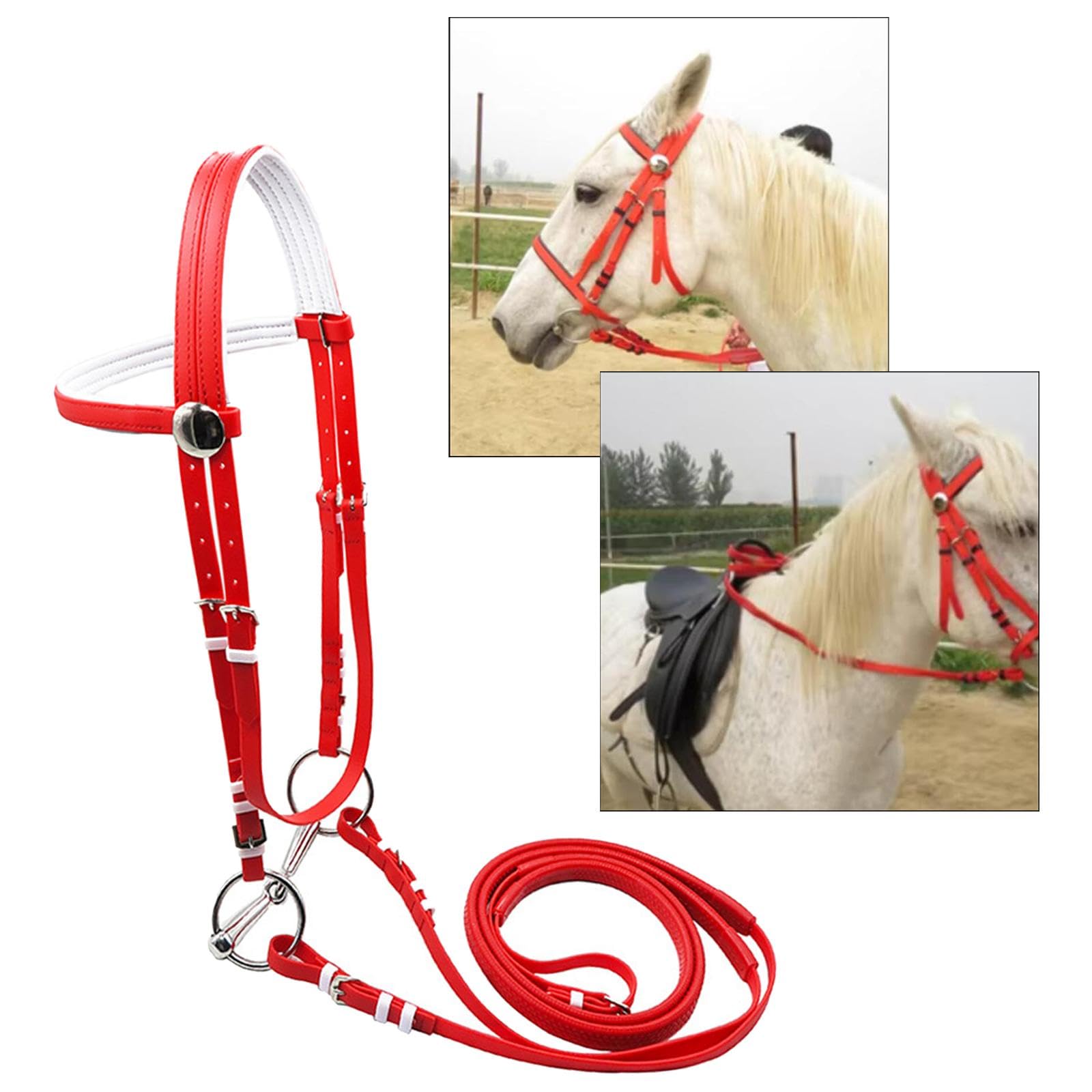 Sharplace Brida de Caballo con Riendas, Equipo de Montar, Arnés, Cabestro, Cuerda de Montar para Sendero