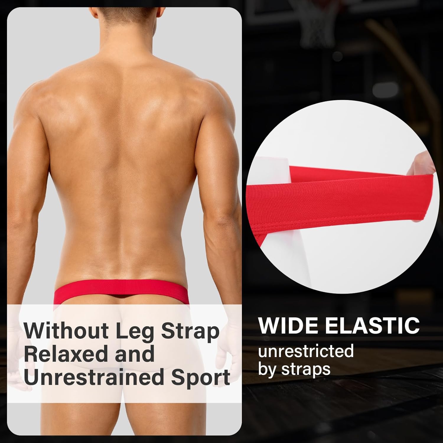 Arjen Kroos Jockstraps for Men Sexy Thong Underwear Dual Pouch Jock Strap Athletic Supporter - Image 4