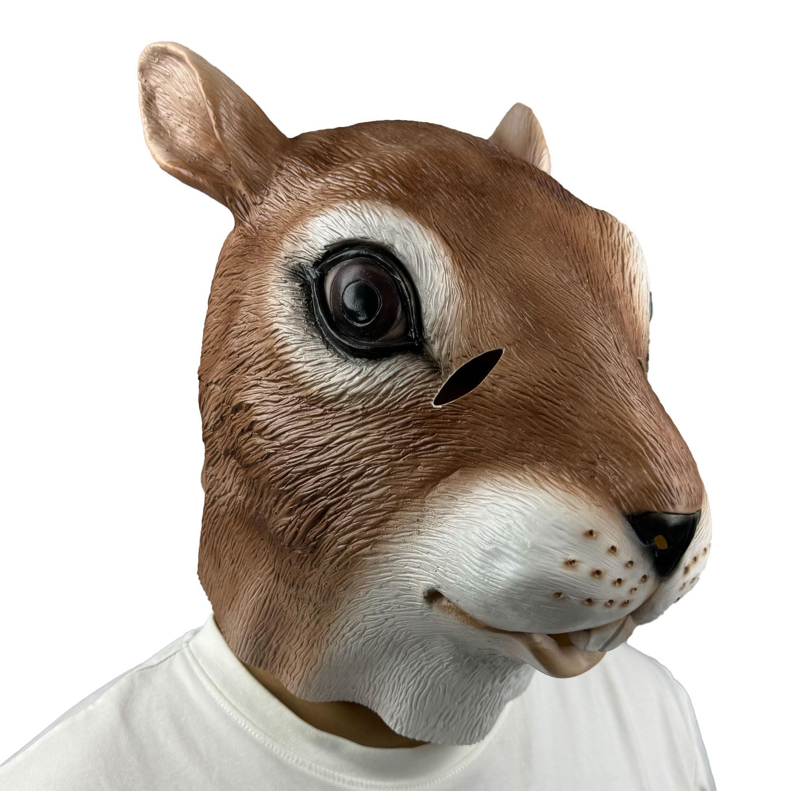 Realistic Squirrel Mask for Adults, Latex Halloween Animal Head Costume
