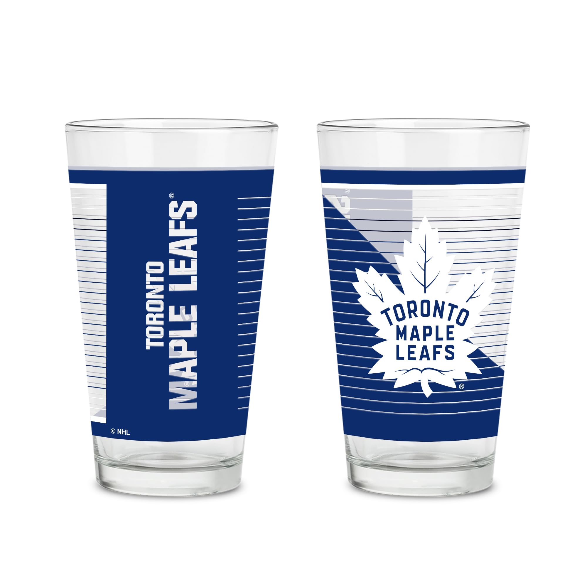 Verres à pinte Toronto NHL avec impression numérique haute définition lavables au lave-vaisselle