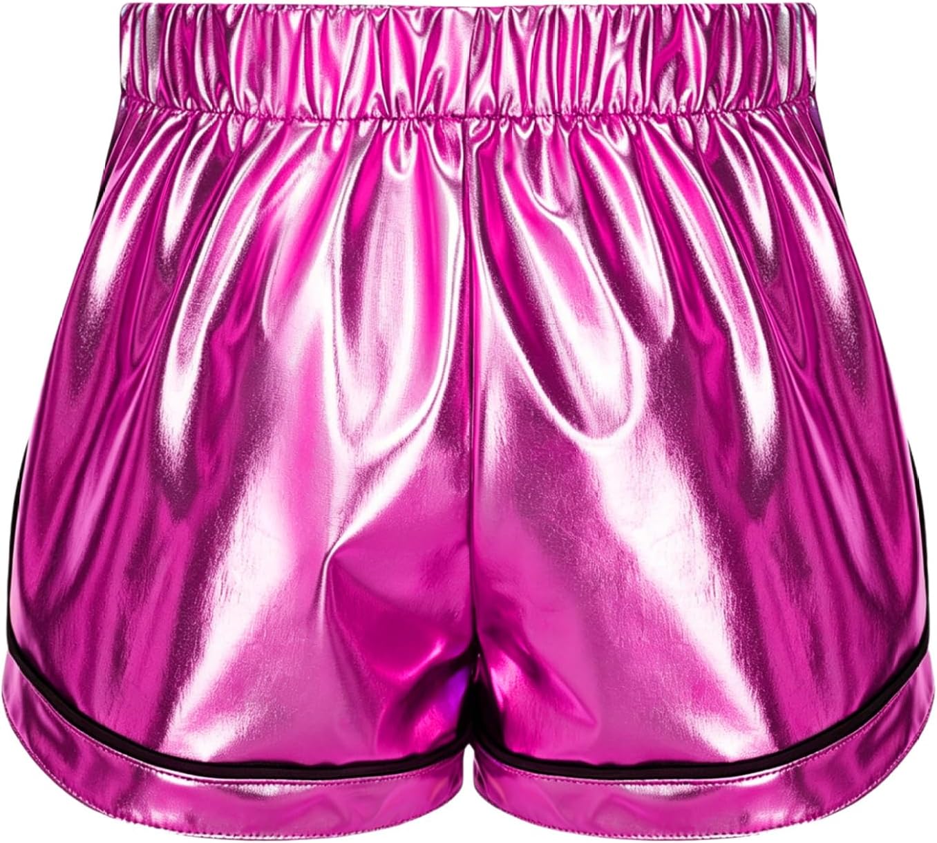 Kids Shiny Dance Shorts Glitter Bottoms High Waisted Rave Hot Pants Loose Fit Halloween Costumes