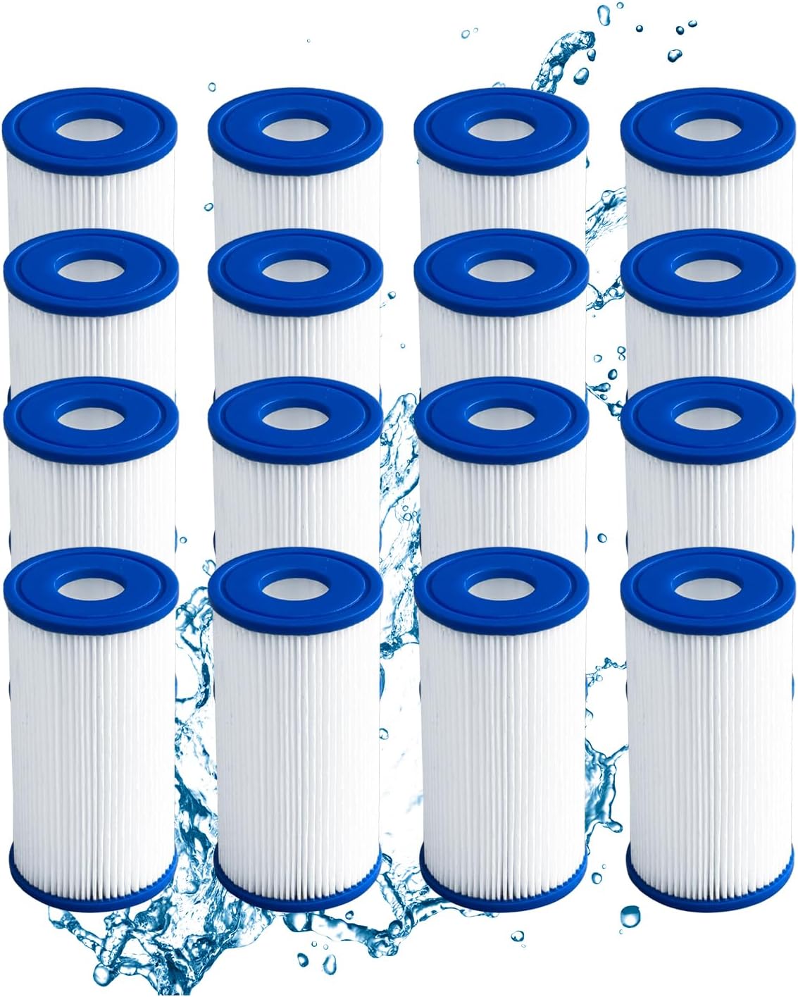 Product image of 20 Micron Pleated Sediment Water Filter 5"x2.5" Replacement Most Cold Plunge Filter Cartridge Compatible with Cold Plunge Water Chiller,Ice Bath Chiller,16 Pack