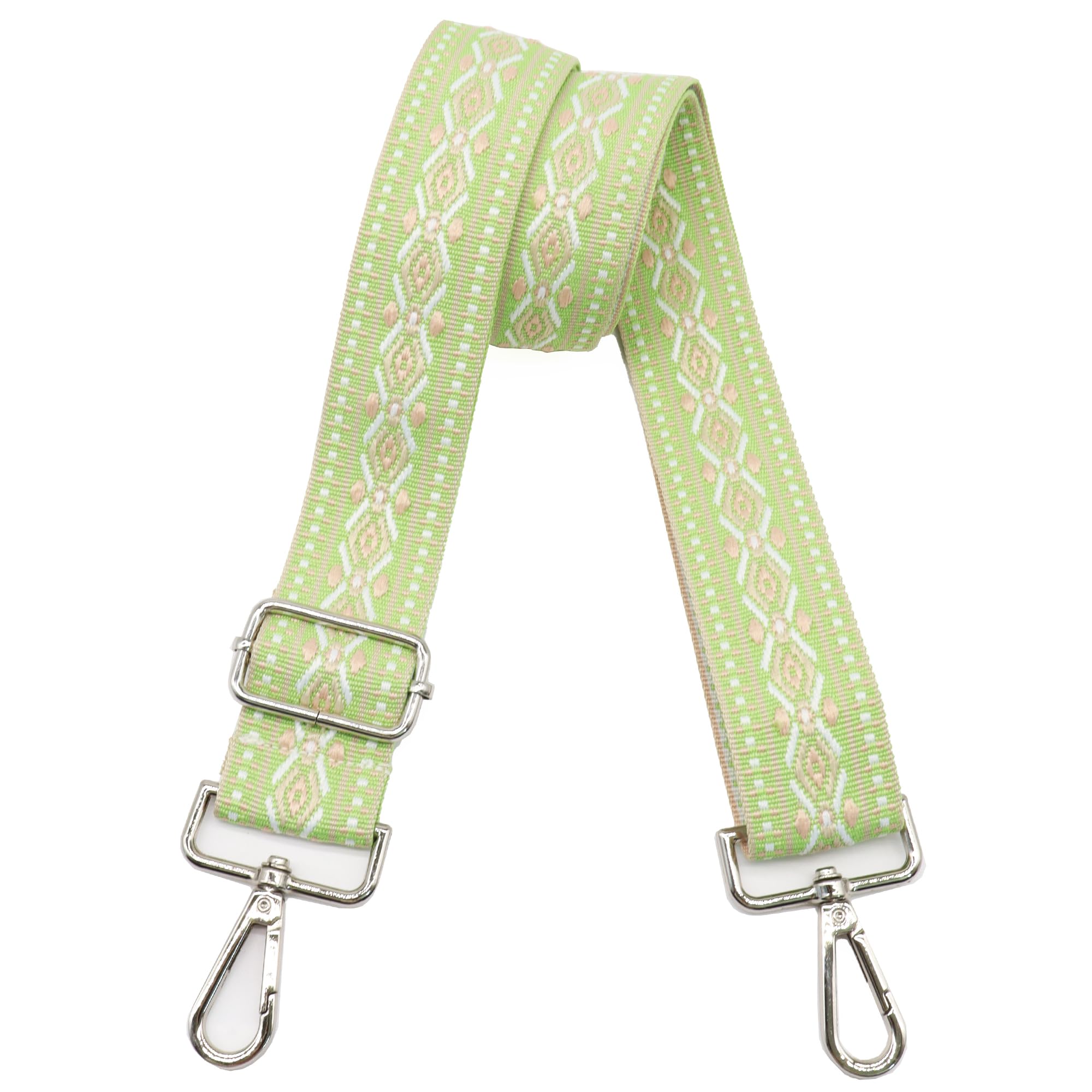 LEMEDE Purse Strap Adjustable Replacement Crossbody Bag Straps Retro Jacquard Embroidery Shoulder Straps for Shoulder Bag