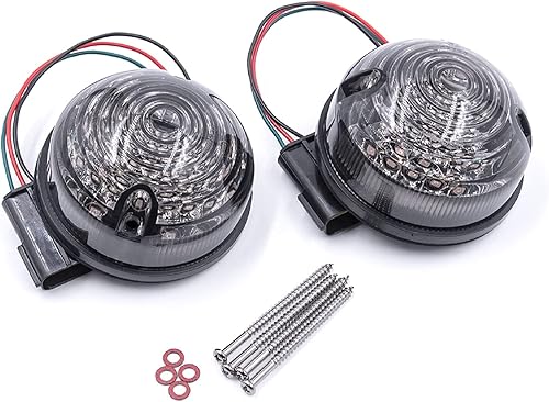 Miniatura 3 de NSLUMO Defender - Luces traseras LED de freno, 2 piezas de lente ahumada de 2.874 in, lámpara trasera trasera roja para Land Rover Defender