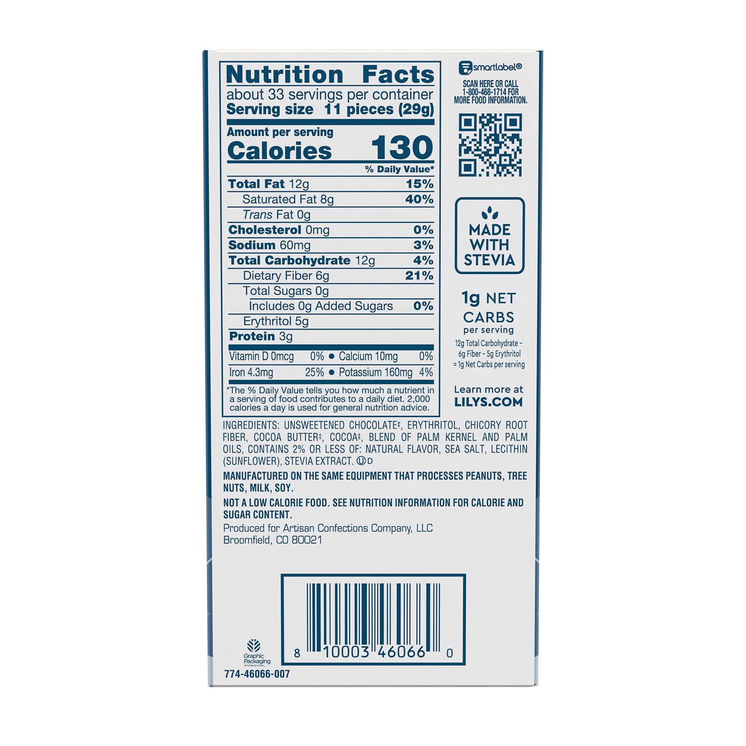 LILY'S Salted Caramel Extra Dark Chocolate Style No Sugar Added, Sweets Bars, 2.8 oz (12 Count)