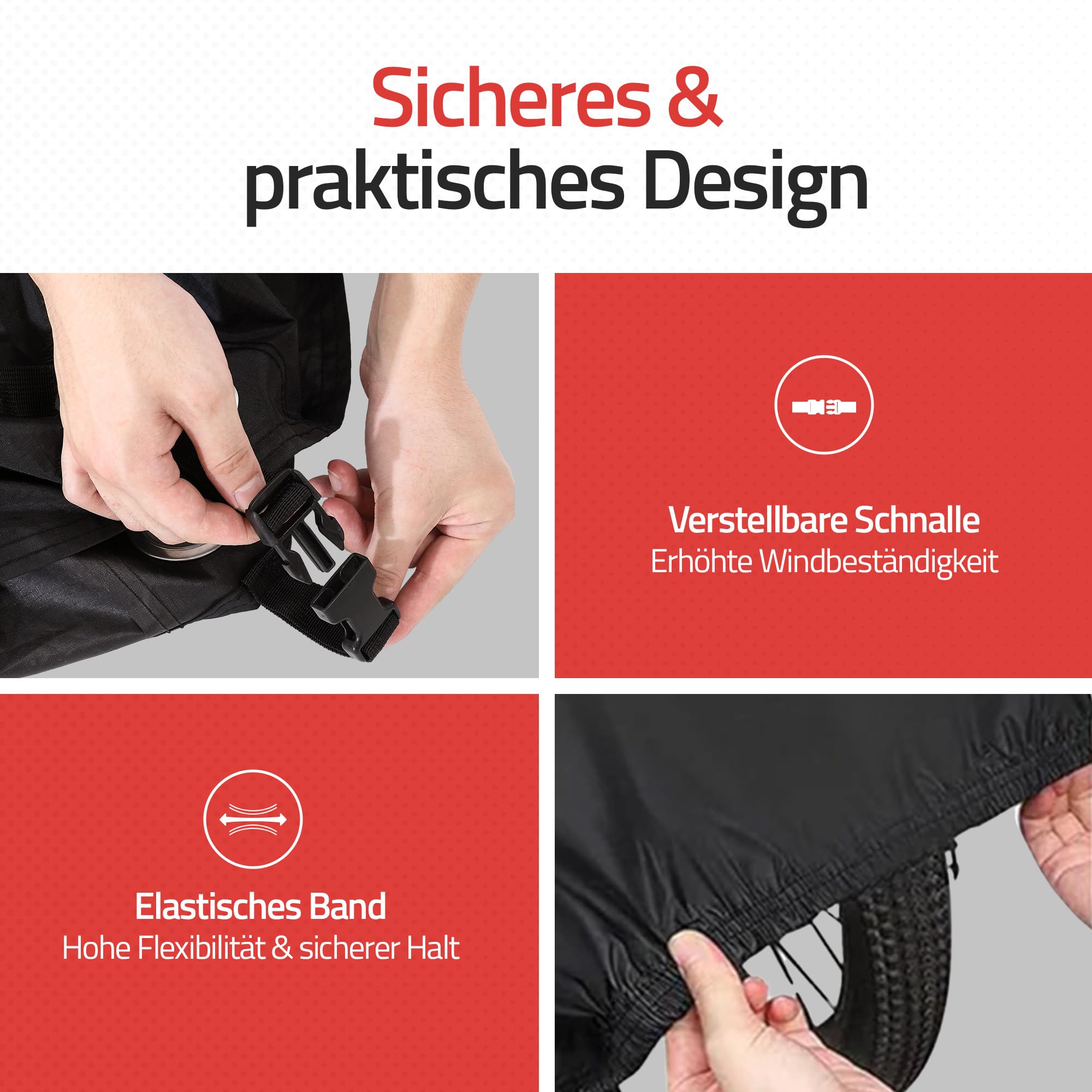 HikeMeister® Premium Qualität Fahrradabdeckung Wasserdicht 300D Oxford Abdeckungen Fahrradschutzhülle Fahrradträger für 1/2 Fahrräder Wasserfest Atmungsaktiv Regenschutz Schutzbezug (Für 1 Fahrrad)