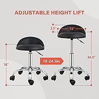 Vista 3 de Nova Microdermabrasion - Taburete giratorio para salón de microdermoabrasión, taburete ajustable para tatuaje, oficina, masaje, médico, facial, spa