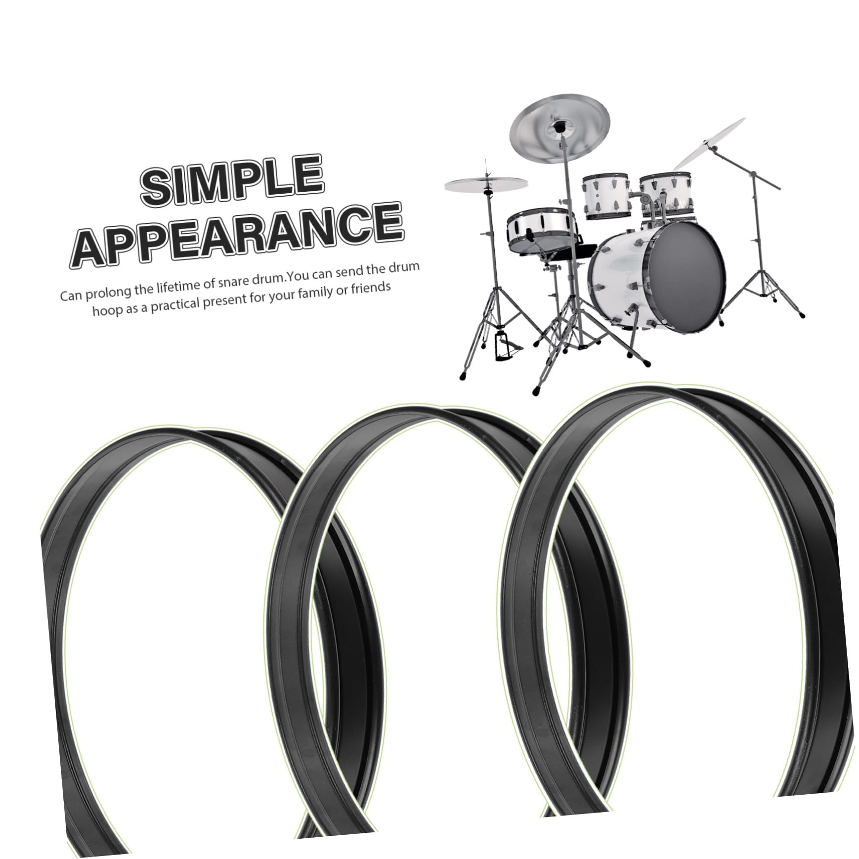 Abaodam Snare Drum Hoop Sostituzione Per Batteria Accessorio Facile Installare e Utilizzare Per Batteristi e Appassionati Percussioni