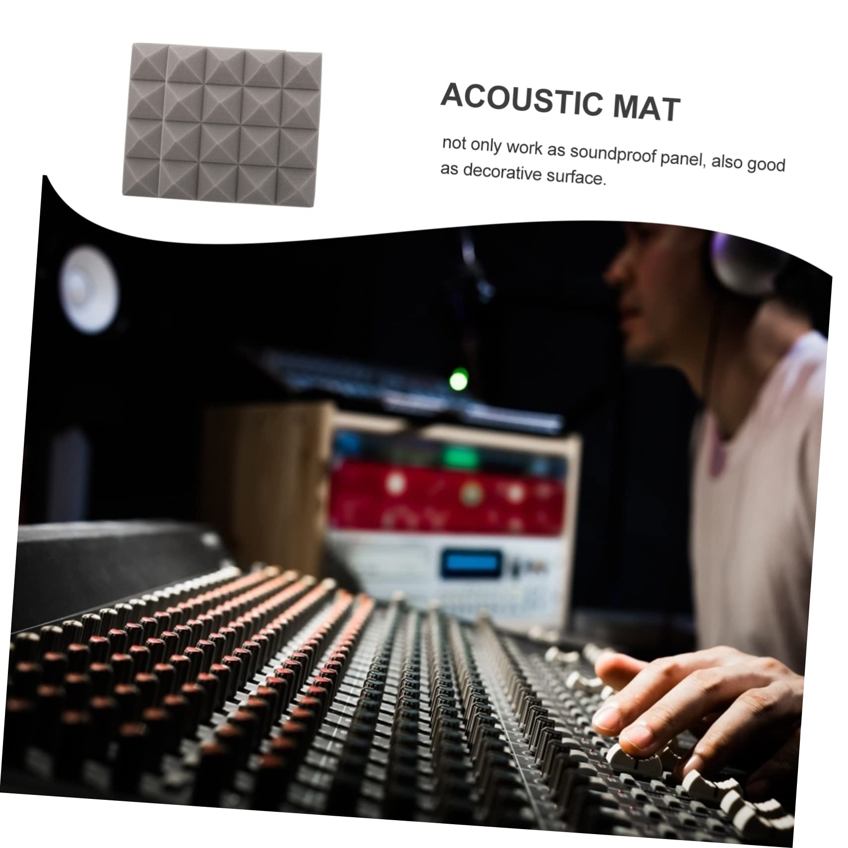 12pezzi Pannelli Fonoassorbenti Espansi in Leggeri e Resistenti per Studi di Registrazione di Controllo Uffici Home Studio e Home Theater Assorbono Energia Acustica Riducendo