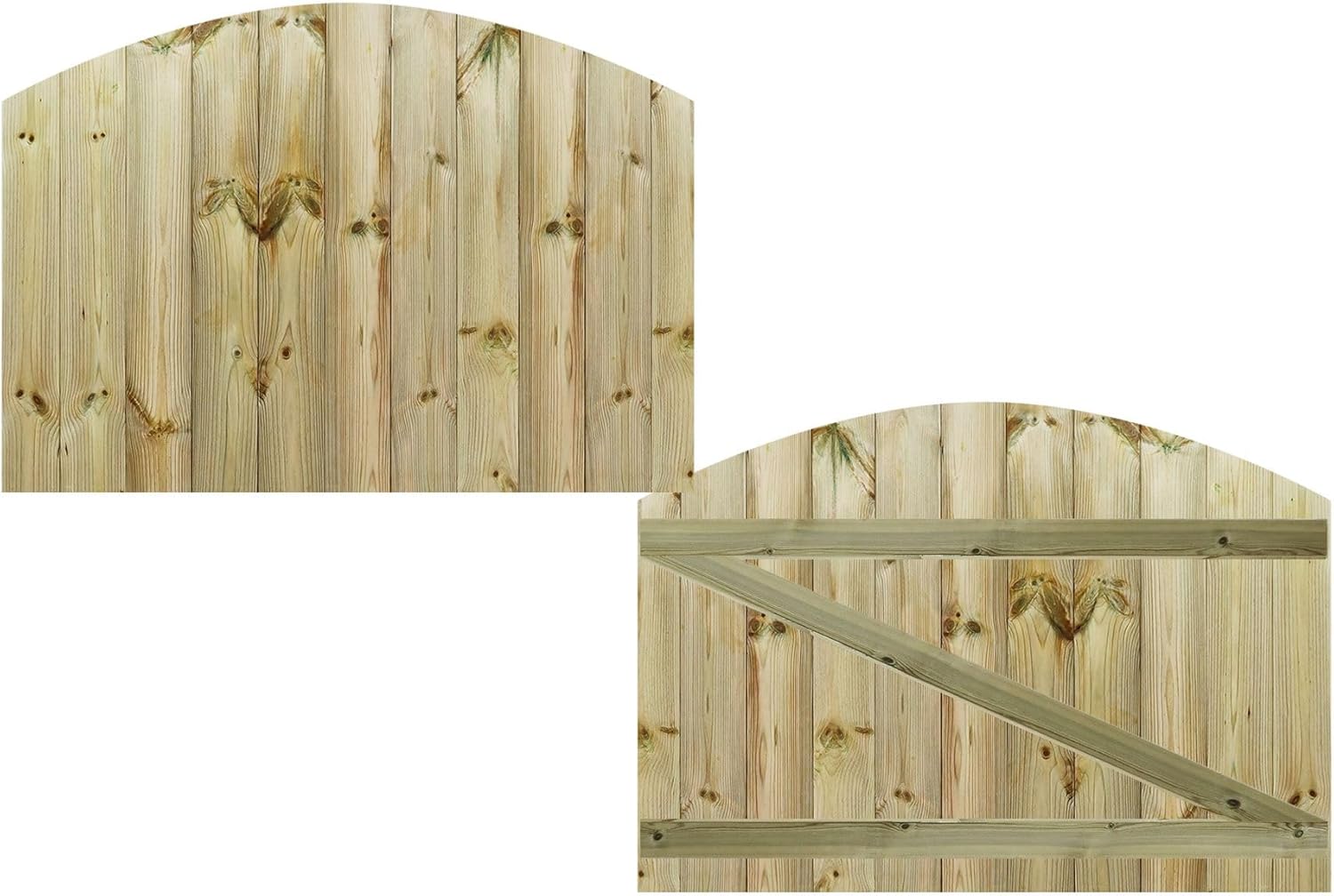 Bespoke Custom Made To Measure UPTO HEIGHT 6ft  180cm High Tongue Groove Fully Framed Arch Top Pathway Garden Pedestrian Gate Width Between 90cm 105cm Hinge Pack Option Removed 71821