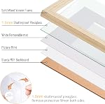 TONES FRAME DESIGN 8x10 Picture Frame Set of 2 Natural 8x10 Wooden Frame Matted to 5x7 Wood Veneer Finish 8 x 10 Photo Frame with Shatterproof Plexiglass for Tabletop Wall Display, 2 Pack