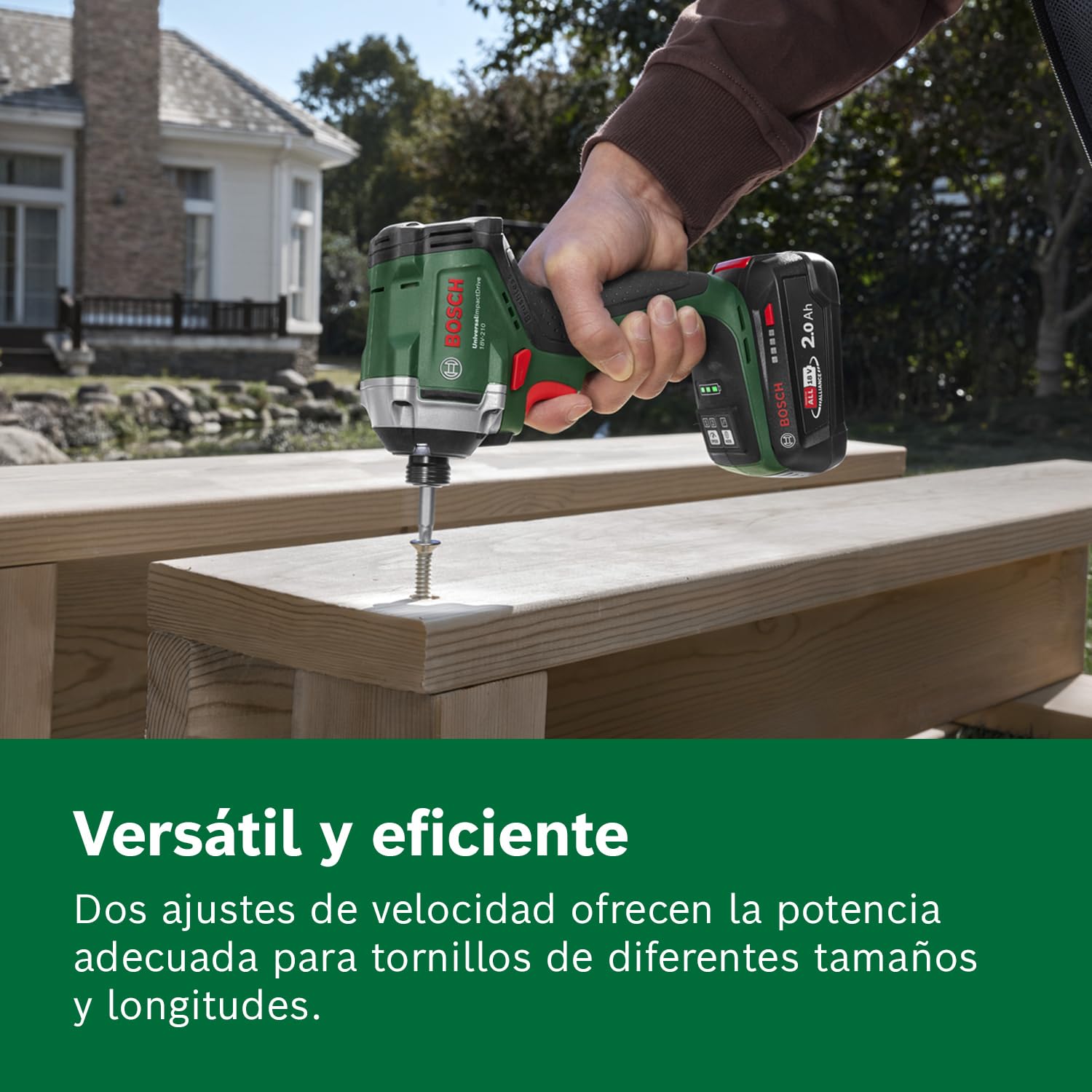 Bosch 18V System atornillador de impacto a batería UniversalImpactDrive 18V-210 (potente y compacto para madera)
