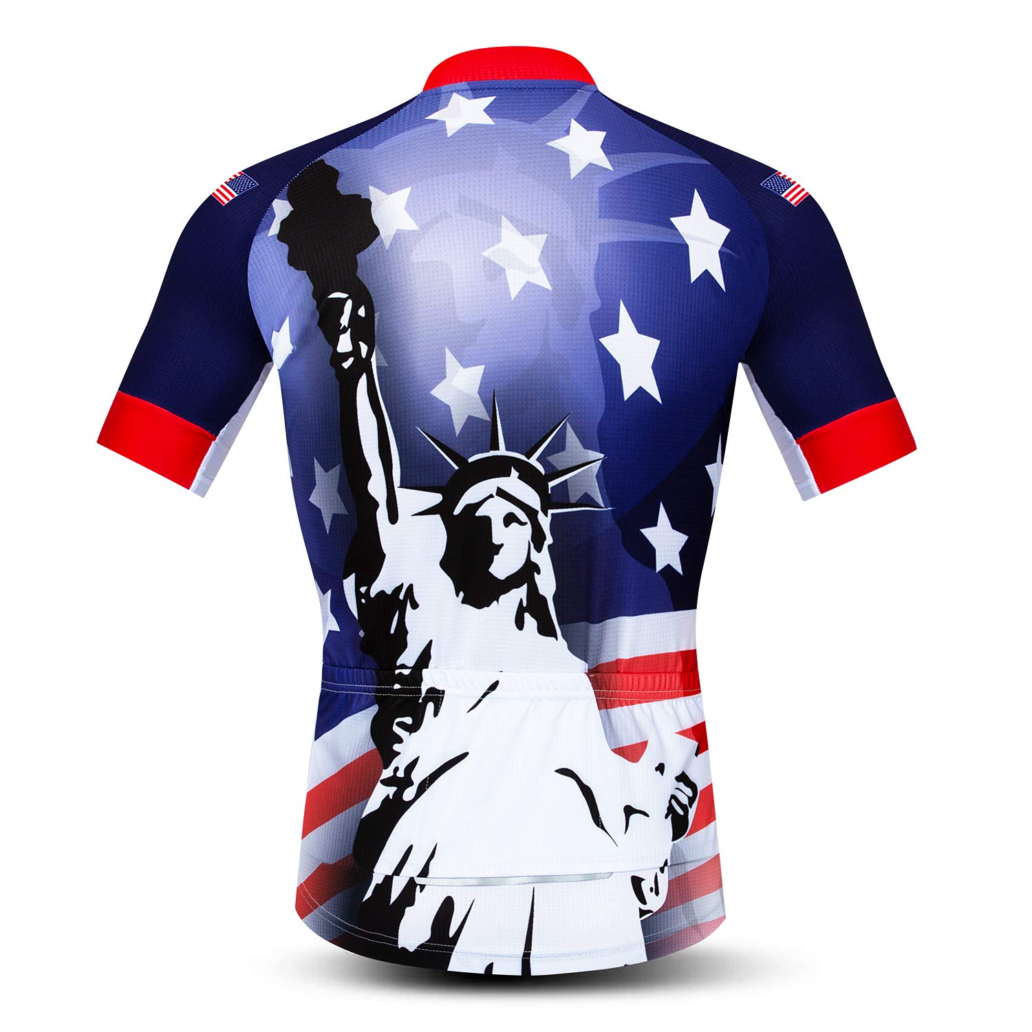 Cycling Jersey Men's Short Sleeve Full Zip Moisture Wicking, Breathable Running Top USA