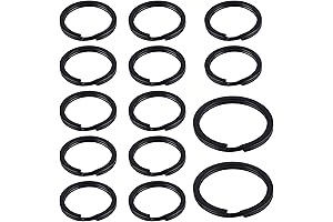 Pawfly 14-Piece Flat Key Ring System for Dog Tags and Collar Attachment