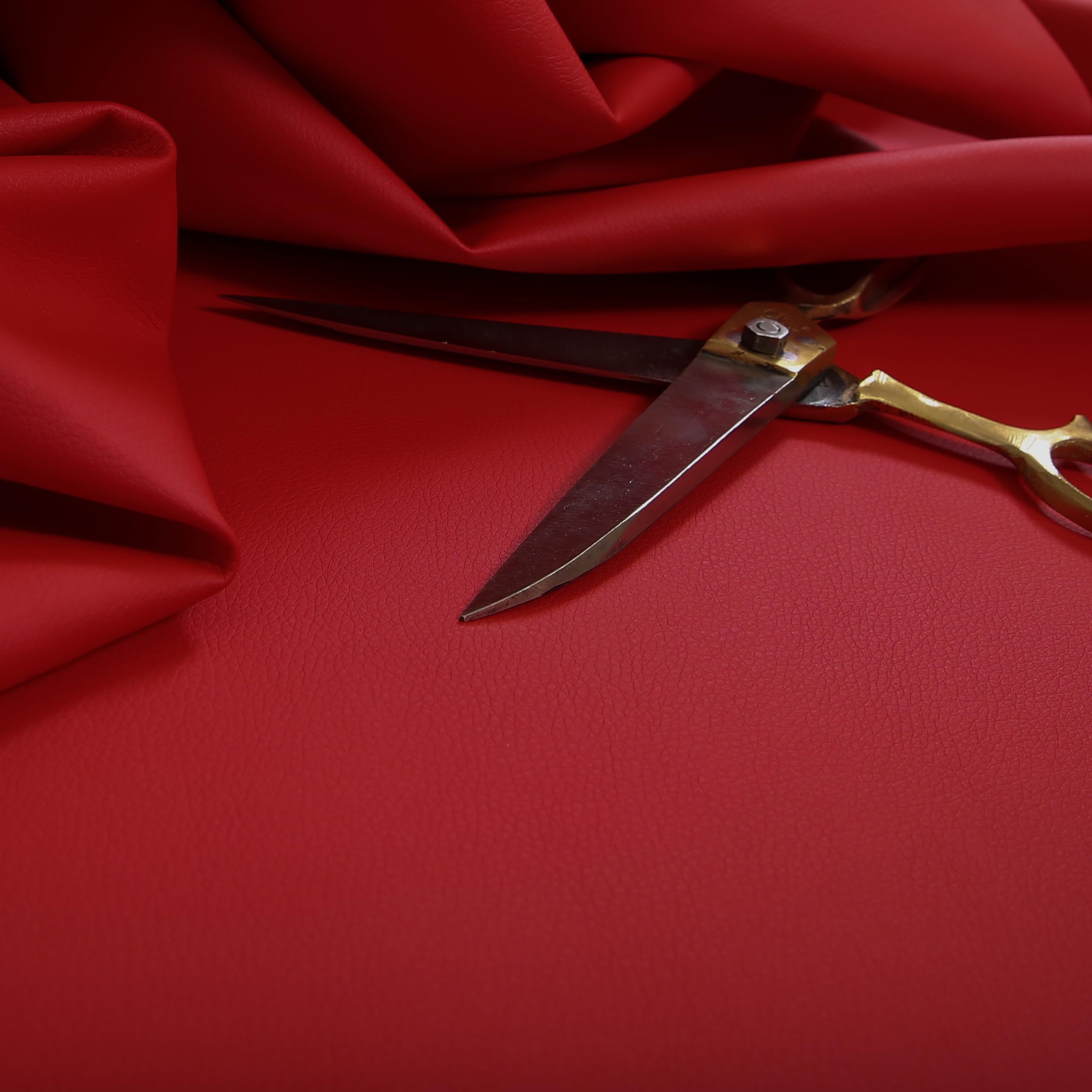 Redbrick Mill Fabrics Flame Retardant Faux Leather Material Perfect Textile for Upholstery Projects Chairs Furniture Furnishing, Red (1 Metre) โ image 1