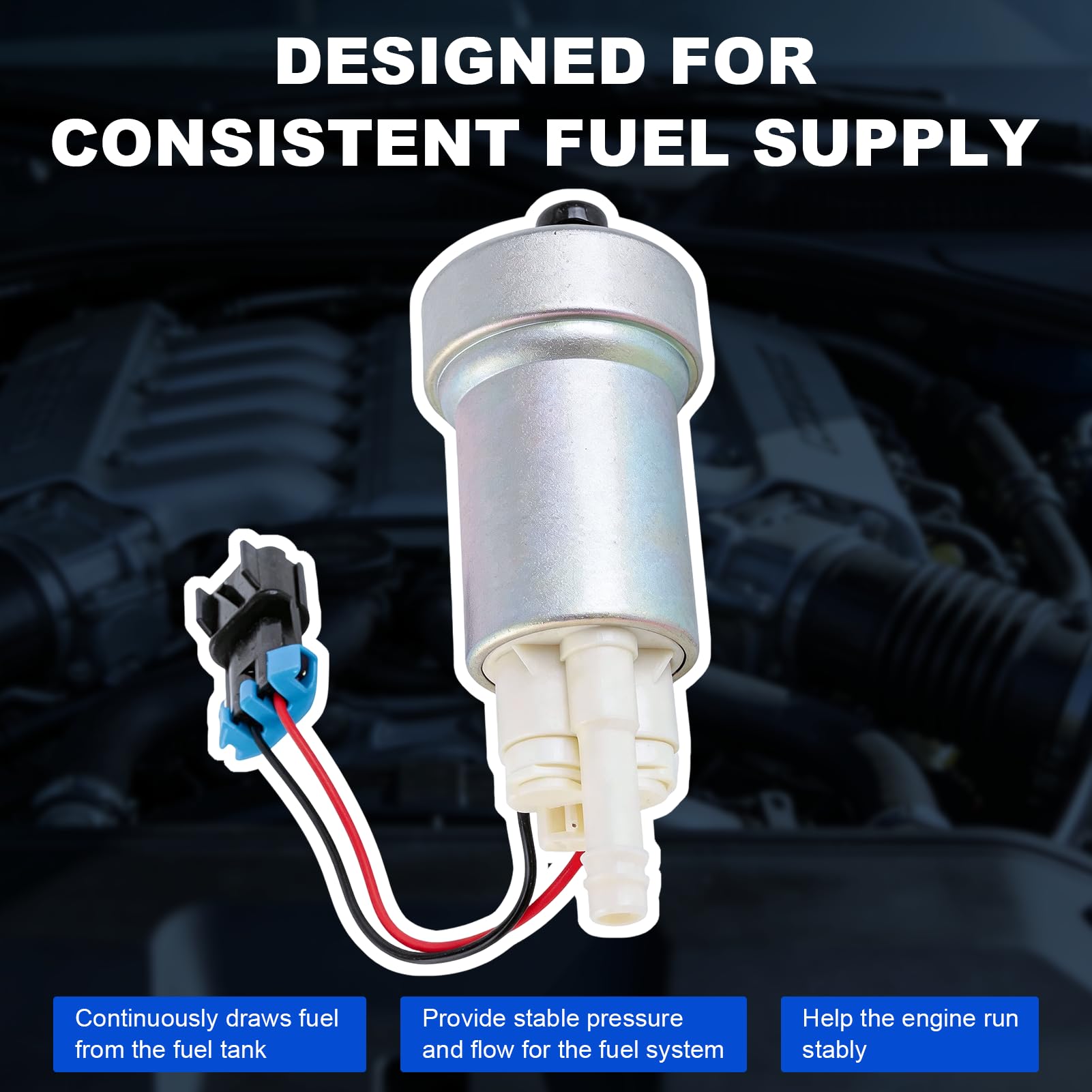 Bomba De Combustible 450LPH, F9000262 Bomba De Combustible Eléctrica Conjunto De Bomba De Combustible Kit De Instalación Duradero Para WALBRO E85 RACING F90000274 CRX/CR‑V