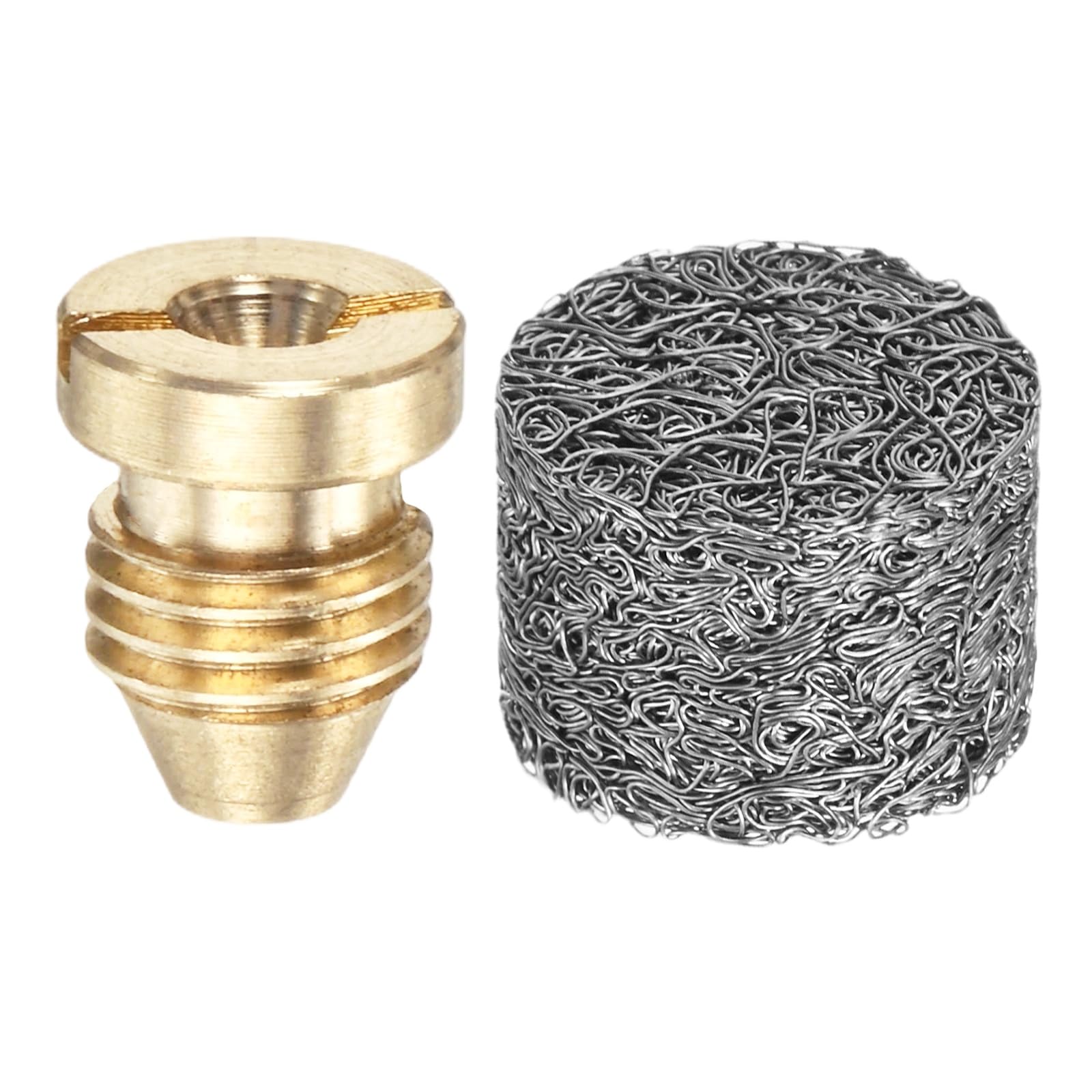 M METERXITY 1-Set Orifice Foam Cannon Nozzle and Foam Maker Meshes Kit, 1.4mm Copper Replacement Thread Nozzle Tips and Single Layer Mesh Filter for Cleaning Vehicles/Boats/RVs