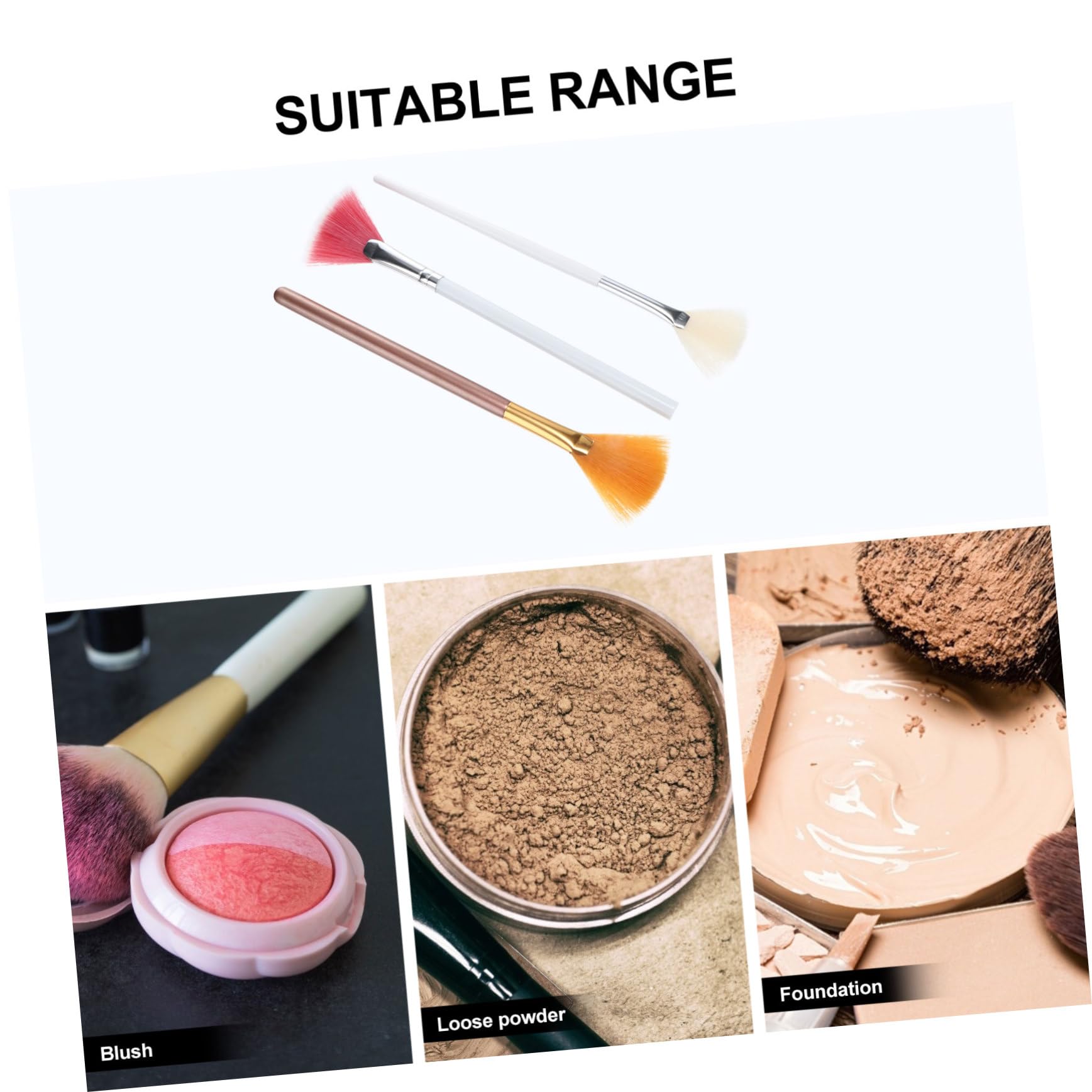 Ipetboom 15pezzi Pennelli Make-up Con Manico Ergonomico Per Blush Illuminante e Polvere Viso Accessori Cosmetici Per Uso Quotidiano e Professionale