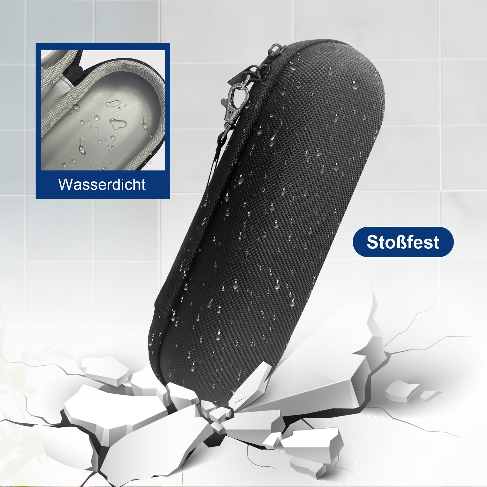 SURFOU Elektryczne etui na szczoteczki do zębów Oral B/Oral-B Pro/Phlips Sonicare, przenośna twarda obudowa, torba podróżna, Travel Essentials, etui podróżne z akcesoriami, czarne, czarny, Classic