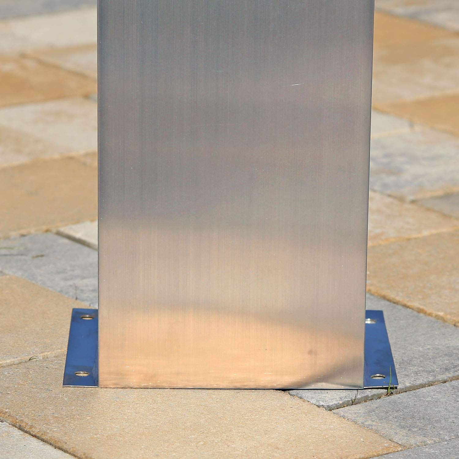 CLGarden Edelstahl Element Säule 50cm eckig Edelstahlsäule für DIY Garten Brunnen Springbrunnen