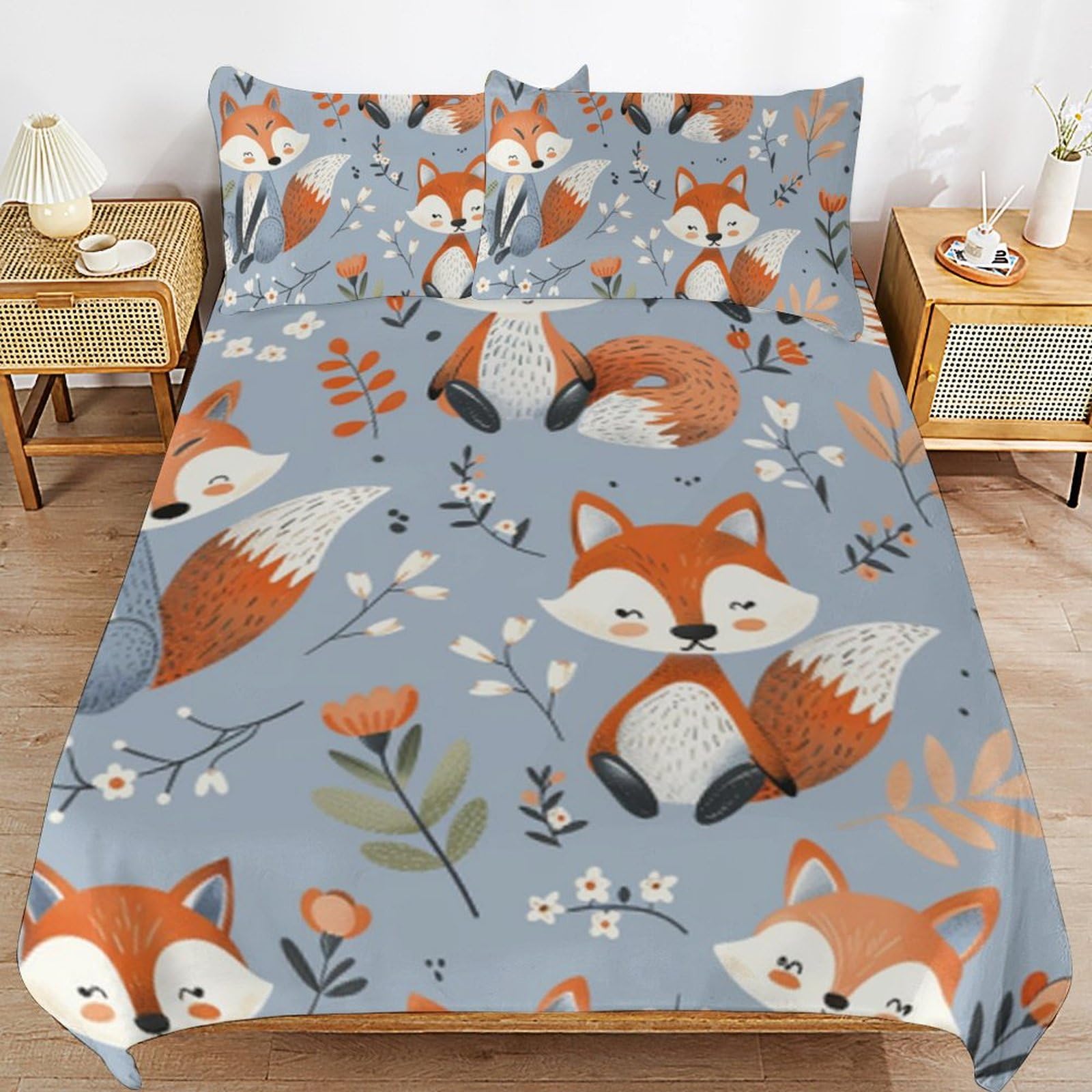 Funda nórdica de zorro infantil el regalo perfecto de ropa de cama suave y cálida