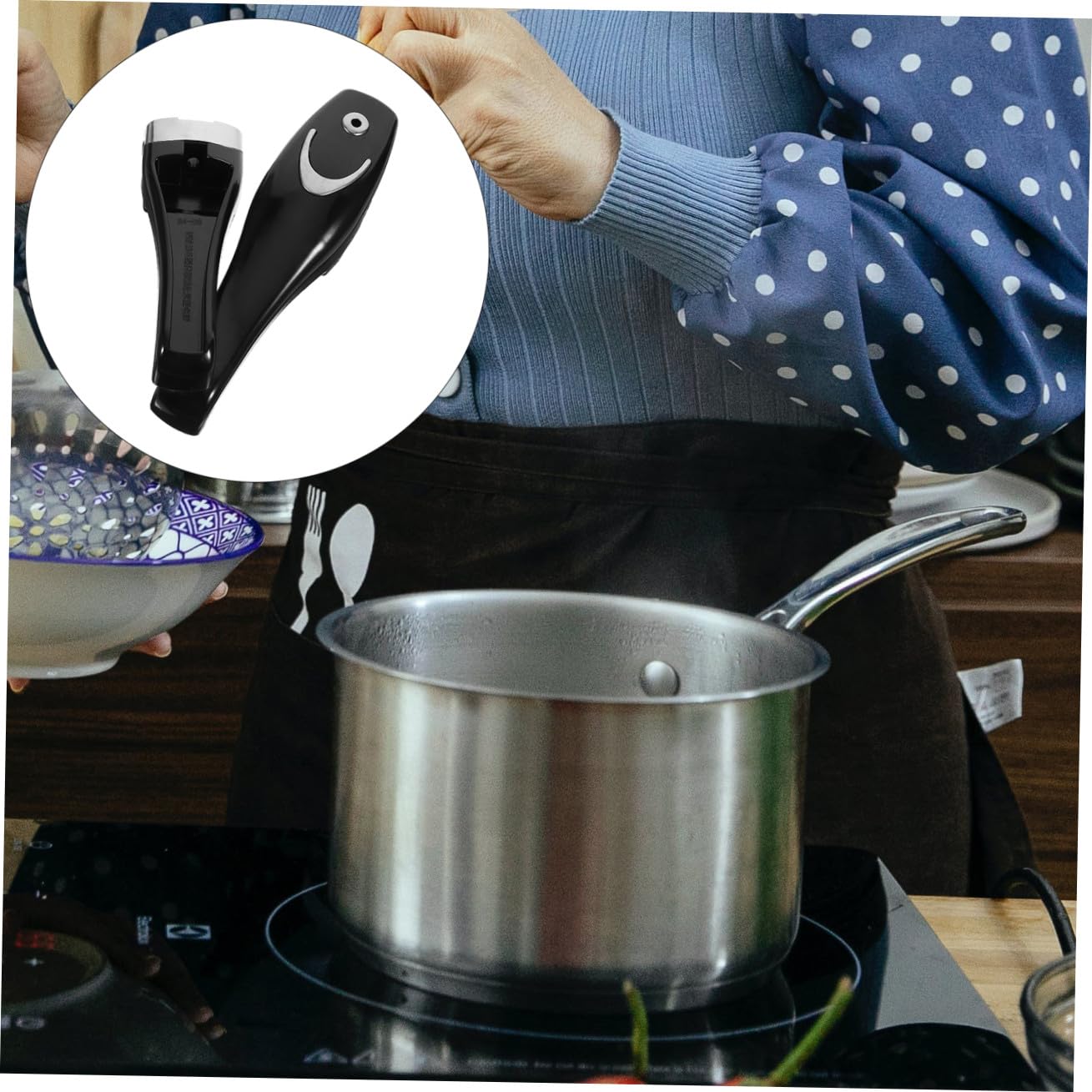 Alipis 4 Paia Maniglia della pentola a Pressione Manico della pentola Sostituzione pentola a Pressione Maniglie Nere Maniglia pentola Manico di Ricambio per pentole Manico del Wok Black