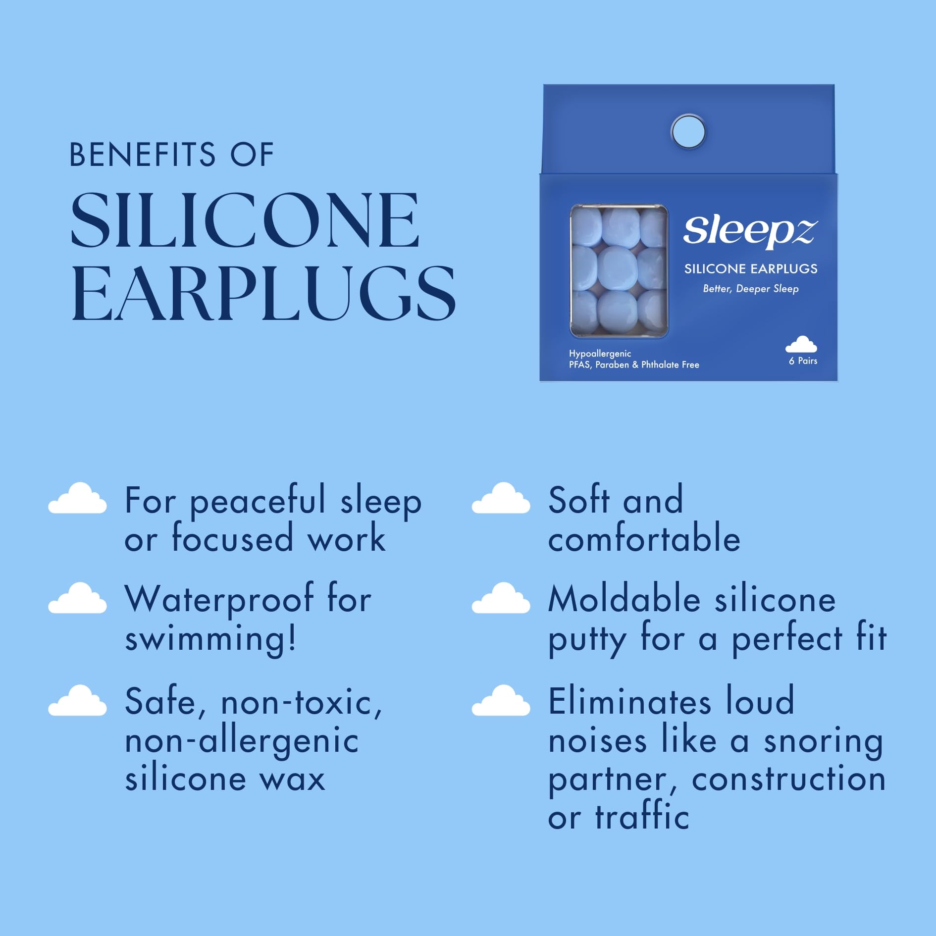 Sleepz Tappi per orecchie in silicone