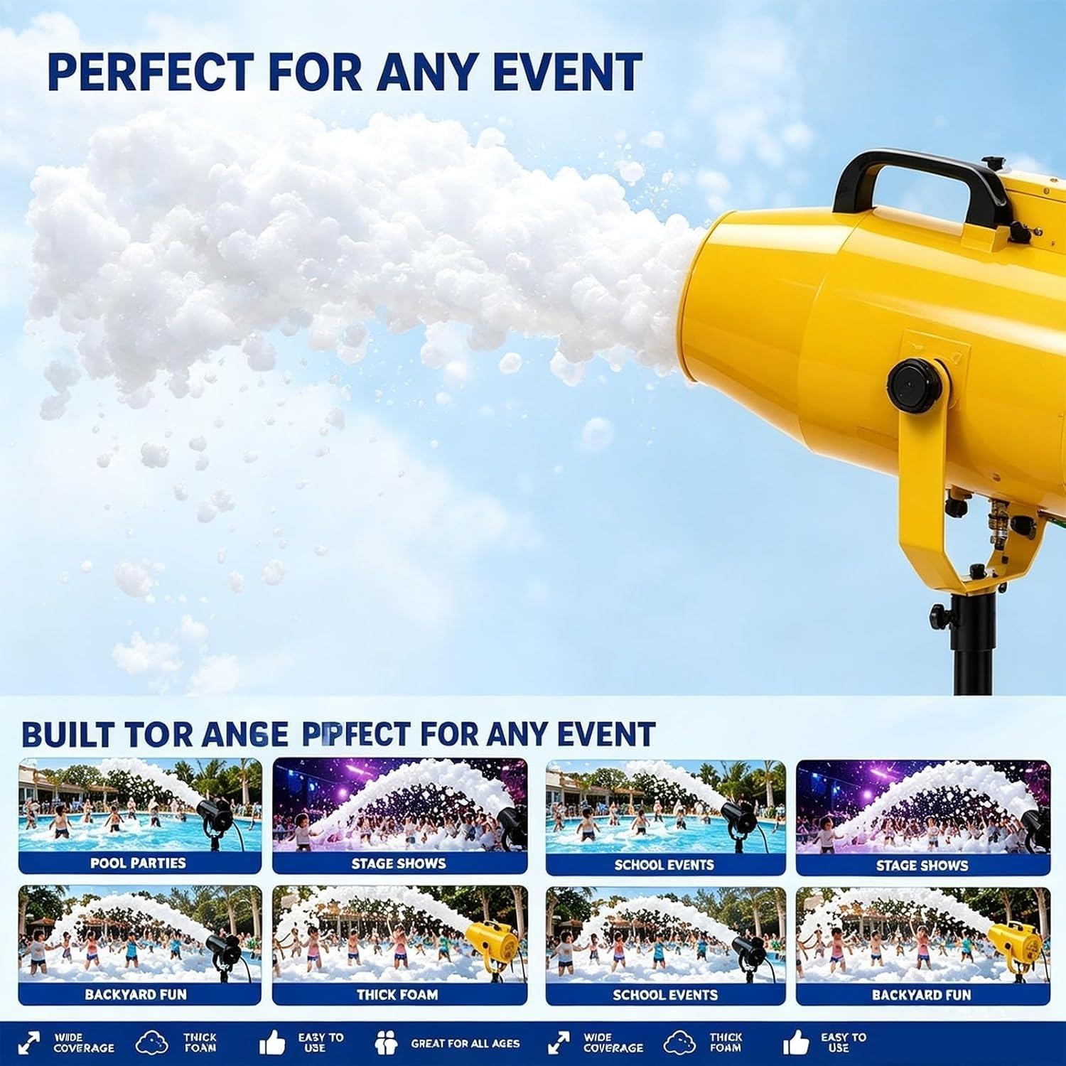 Schaumkanone FüR Party, SchaumbläSer 1000w Mit Stabilem Stand