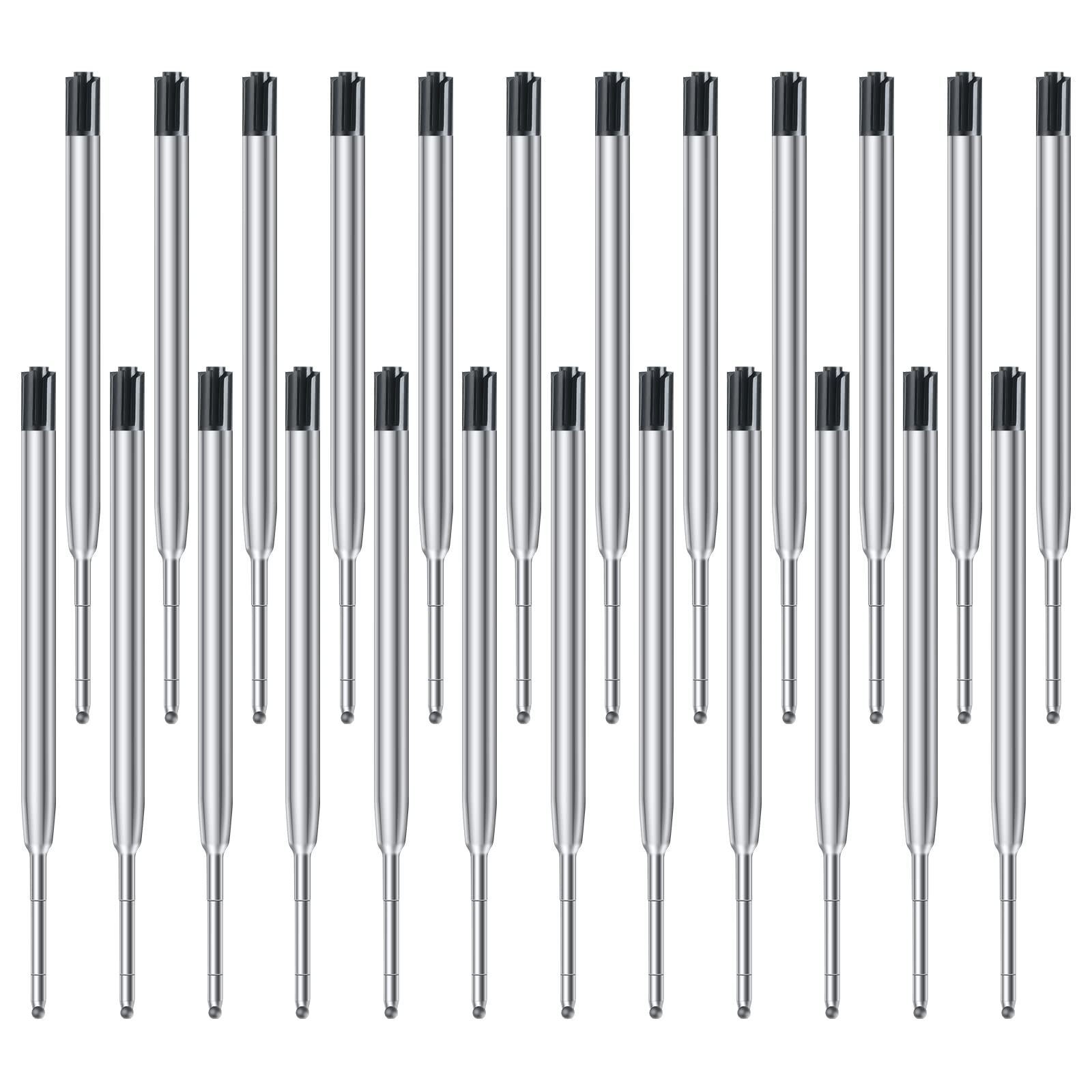 Set di Ricariche per Penne Parker, 24 Pezzi, Refill Penna a Sfera, 0,5 mm Punta Media (Nero)