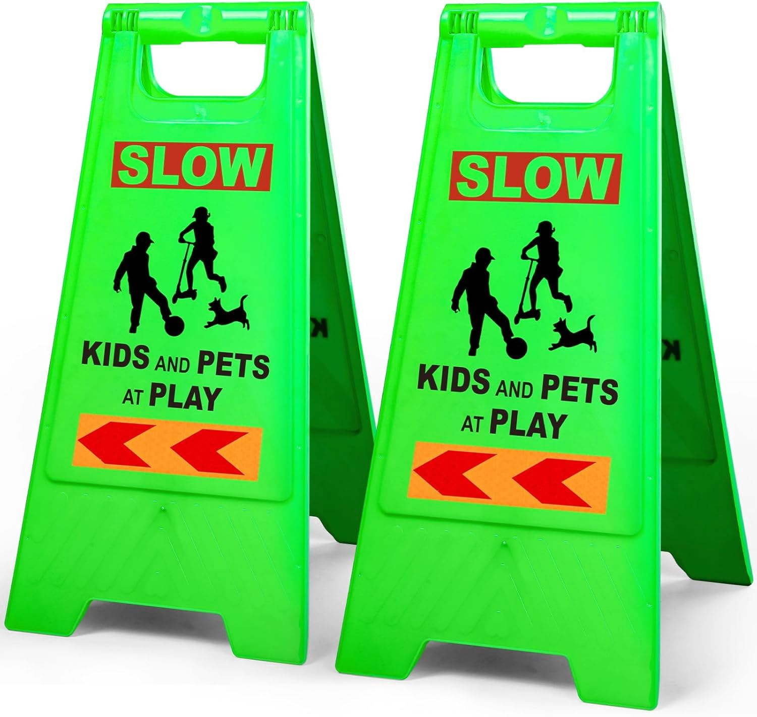 View 1 of ***PARTIAL SET - PRICE ADJUSTED***XPCARE 2 Pack 24 IN Slow Down Kids at Play Sign for Street Neighborhoods