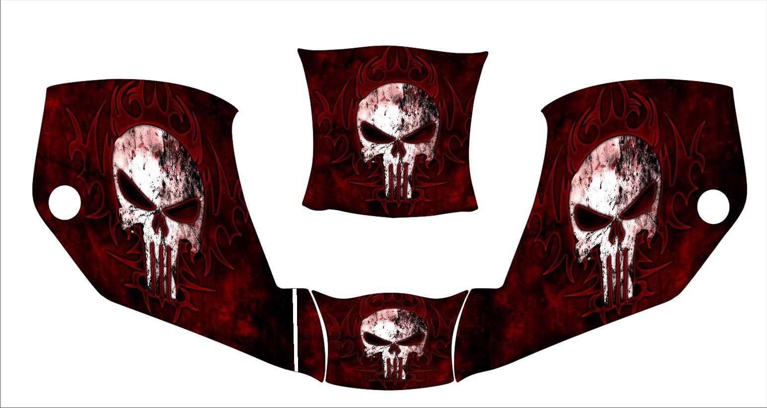 miller digital infinity infiniti 271329 welding helmet hood jig decal sticker red punisher