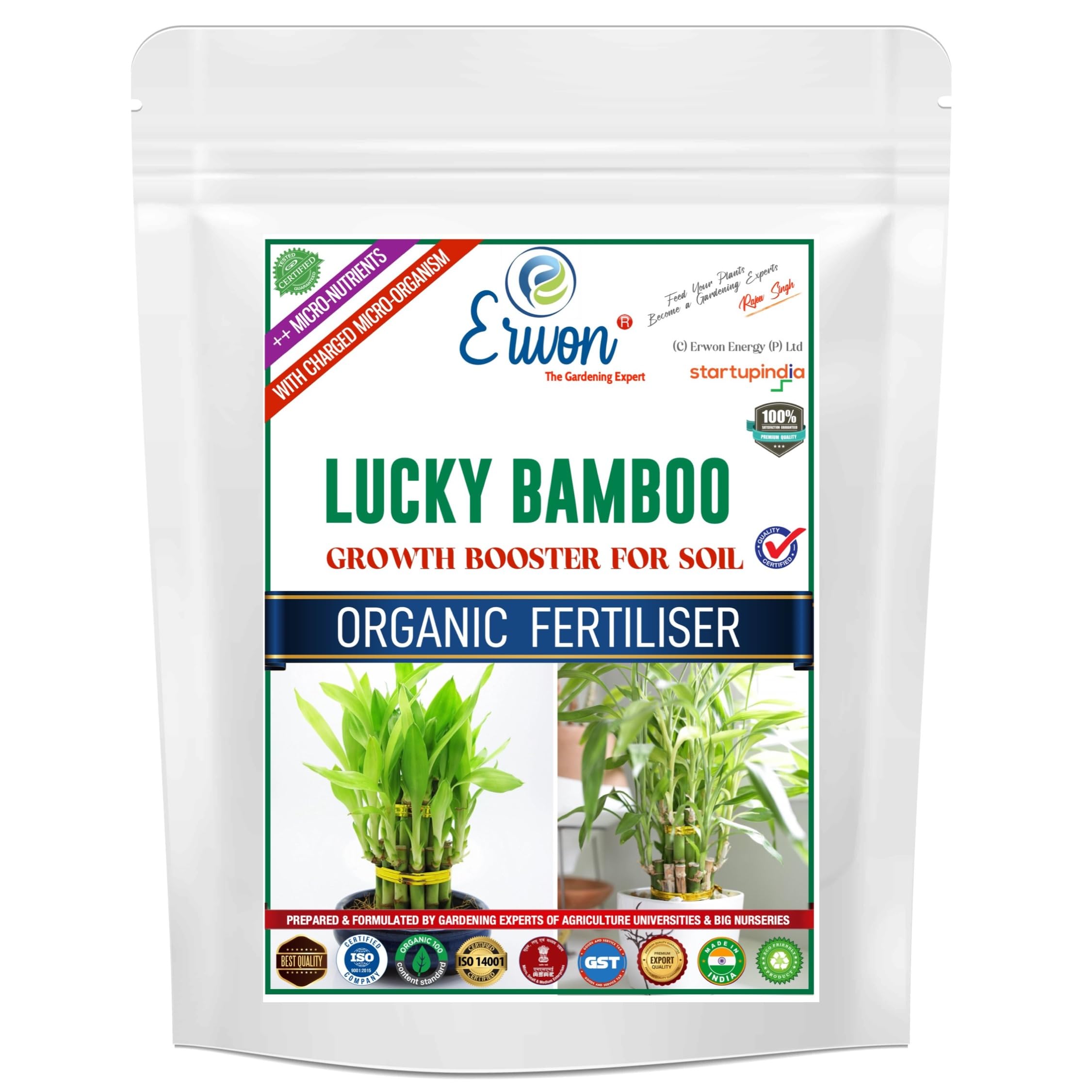 Erwon® Lucky Bamboo Growth Booster for Soil, Premium Essential Powerful Organic Fertiliser for Overall Growth of Lucky Bamboo Plants, with Charged Micro-Organism and ++ Micronutrient (400 gm) (B097D6S9D9) Amazon Price History, Amazon Price Tracker