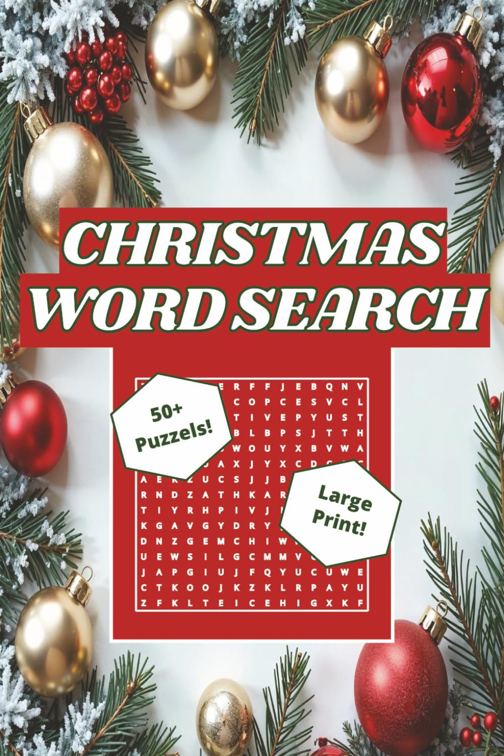 Christmas Word Search: 110+ Large Print Themed Pages!
