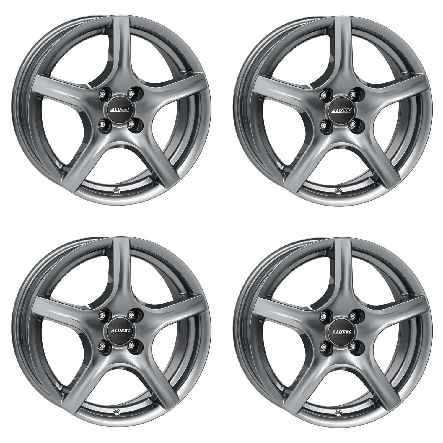 4 x felgi Alutec Grip 5.5Jx15 ET40 4 x 100 grafitowe kompatybilne z SMART/DAIMLER 451 forfour