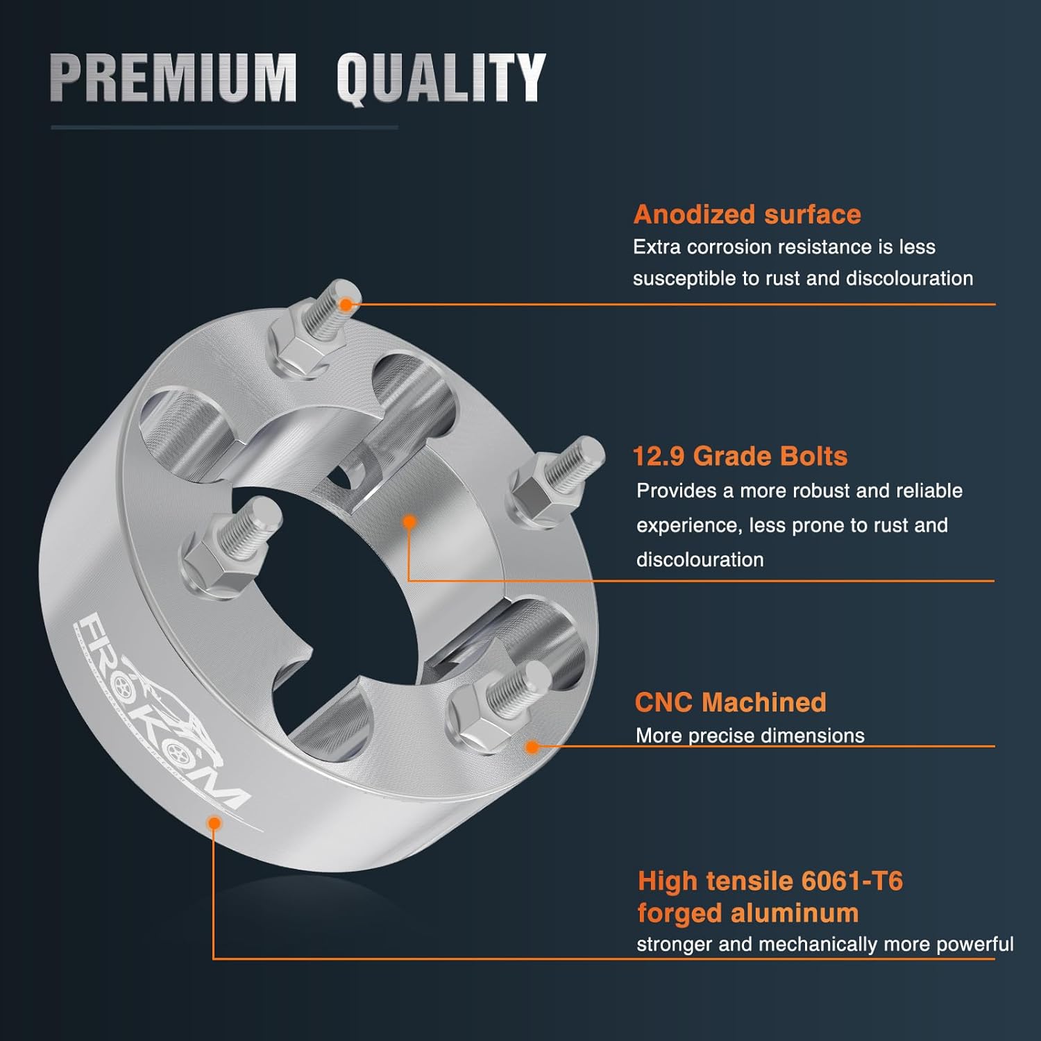 Frokom 4x137 Wheel Spacers,2 Inch Wheel Spacers with 12×1.25 Studs Fit For 2014+ Kawasaki Teryx4 800, Kawasaki Teryx4 750 2012-2013-2 Pack