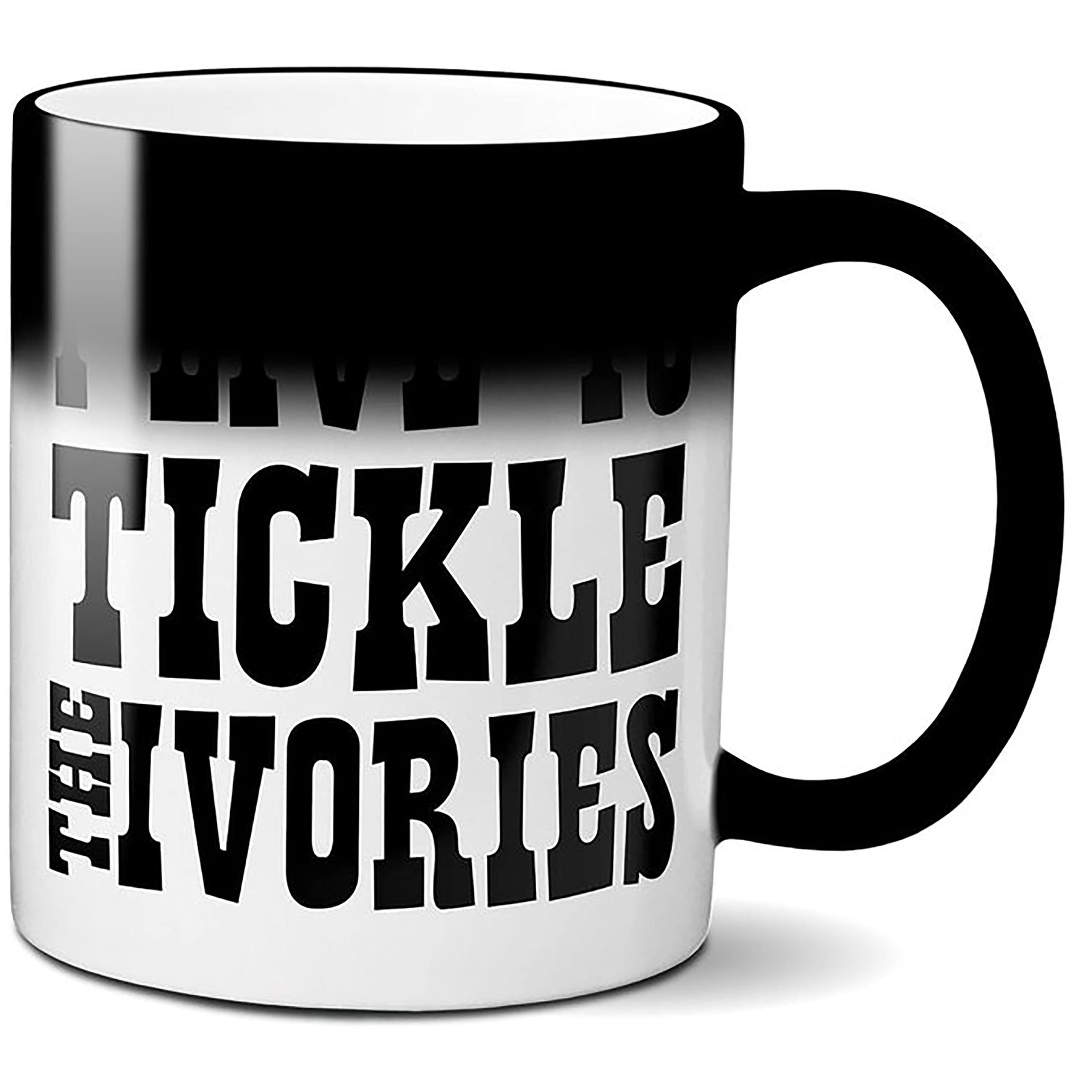 Coffee Mug for Pianist 11 oz Black Magic Piano Love Gift Ceramic Cup Musician Quote