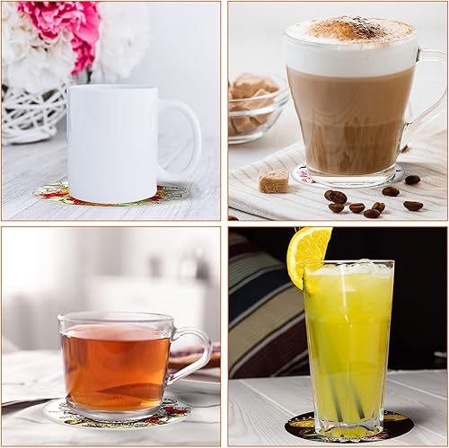 Miniatura 7 de Denylo pro Juego de 8 posavasos con diseño de animales en 3D con soporte para manualidades, bonitos animales, posavasos antideslizantes para