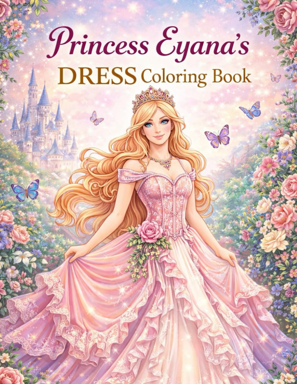 Princess Eyana’s Dress Coloring Book: Elegant Fairytale Gowns, Magical Princess Activities And Relaxing Coloring Pages For Adults And Teens