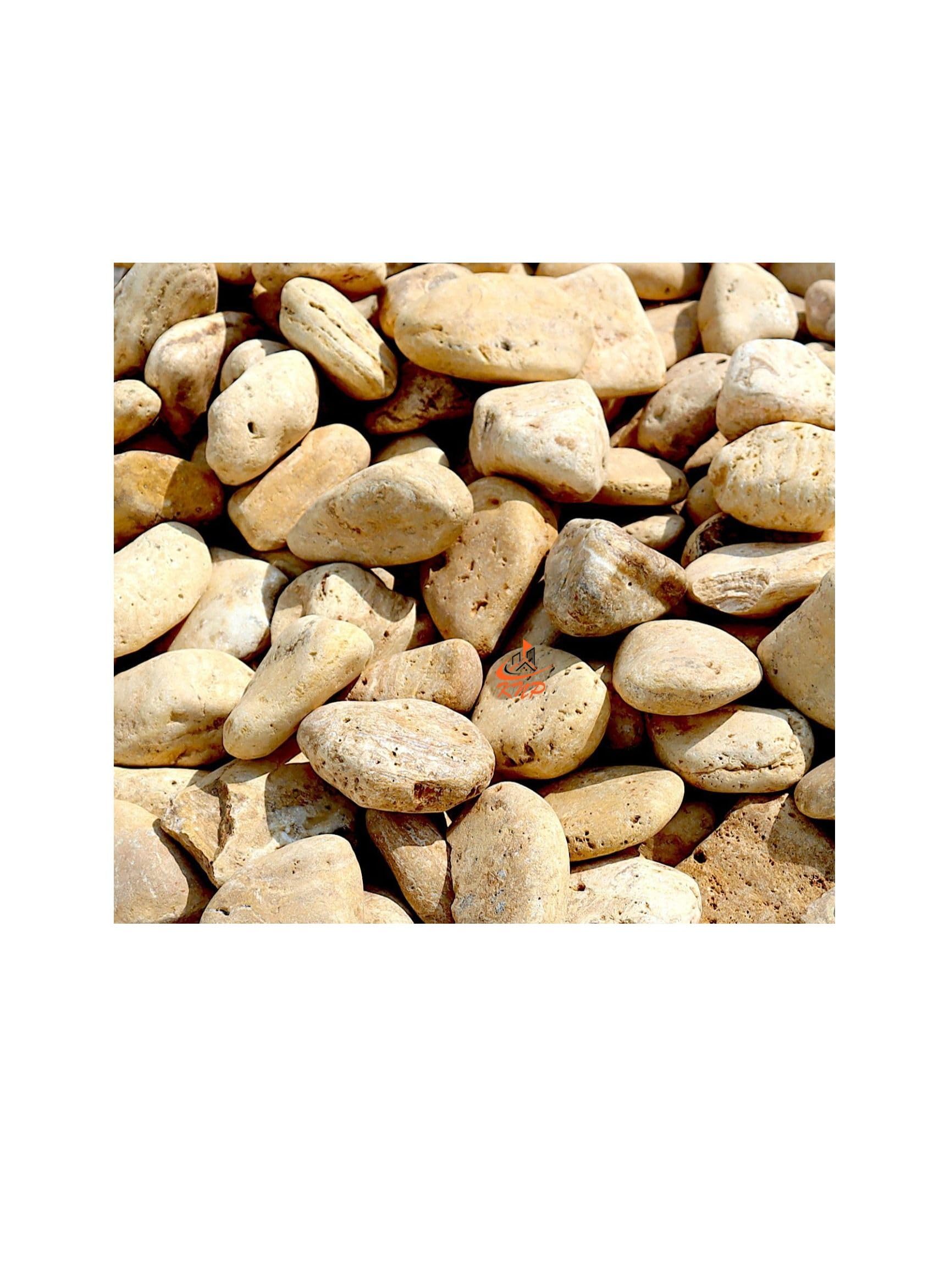 KNP- Yellow Forest River Stone Natural Garden Material 1-2 Cm 20Kg