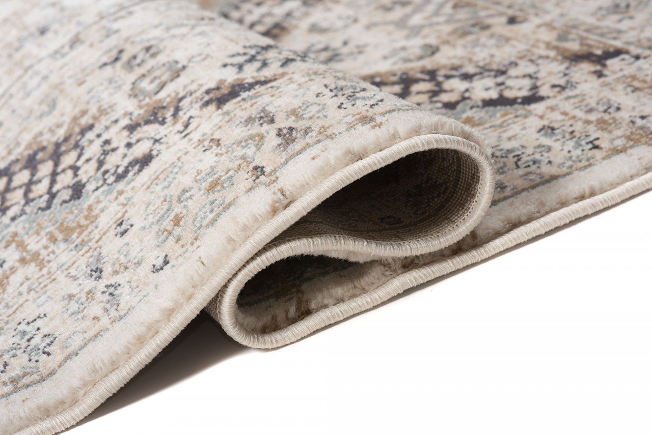 Carpeto Grand Tapis Couloir 250x350cm Crème Classique Doux Chauffage au Sol | Tapis pour Entrée Cuisine Bureau Salon Chambre Salle à Manger Beige Facile D'entretien Résistant aux Détergents Poils Courts