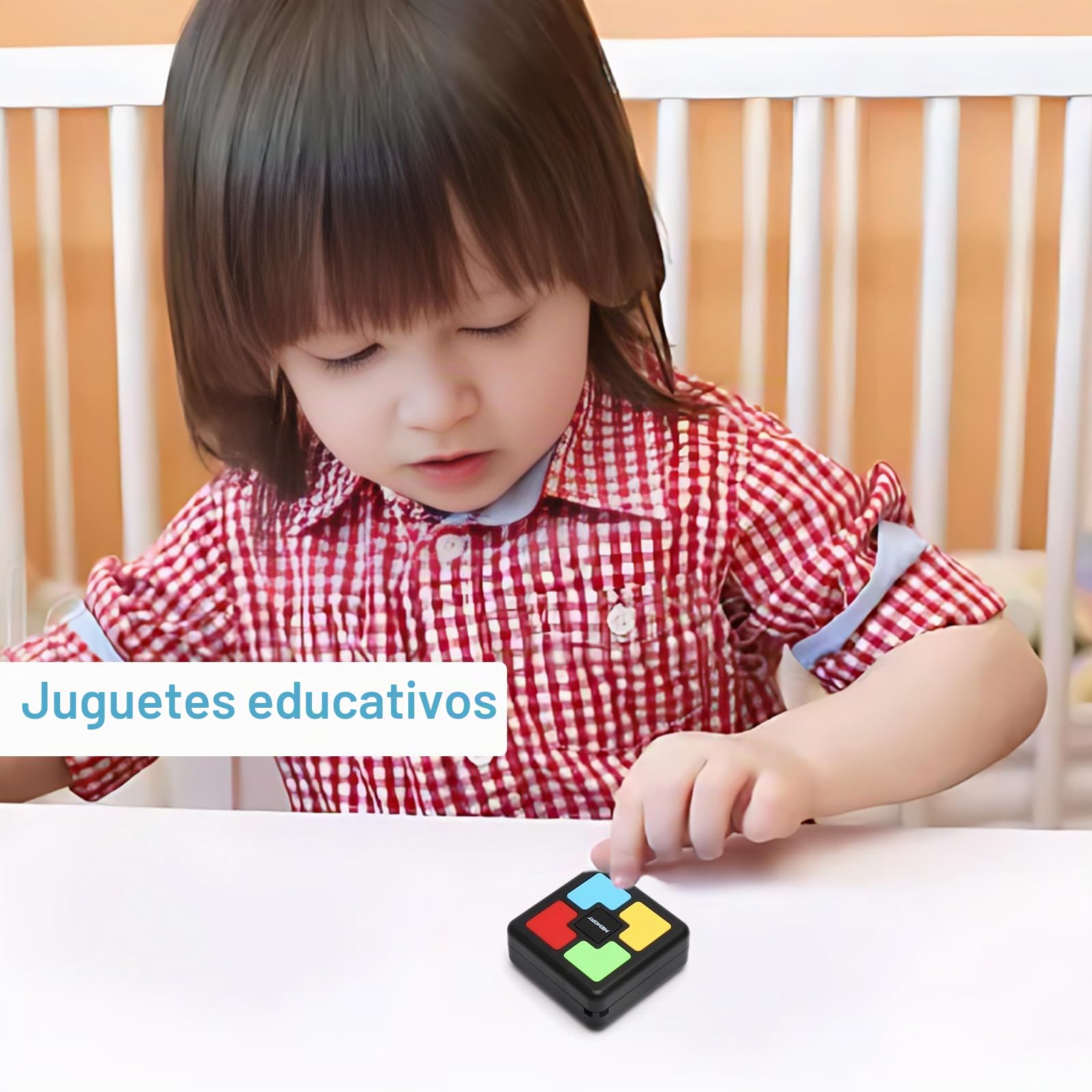 TNSLAND Juego de Memoria Infantil Electrónico con Luces y Sonidos, Juguete Educativo Portátil para Niños, Juegos de Memoria para Niños 6-10 años Juego de Concentración y Reacción, Regalo