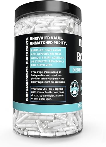 Miniatura 5 de PURE ORIGINAL INGREDIENTS Paquete de cápsulas de monohidrato de creatina, BCAA y L-glutamina, sin rellenos, siempre pura