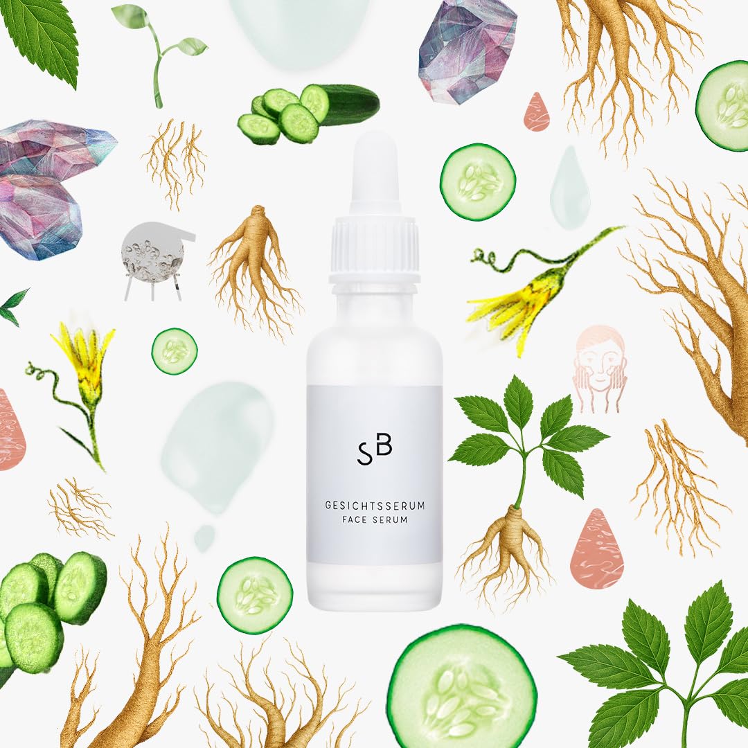 Studio Botanic Gesichtsserum 30 ml – regenerirende Gesichtspflege mit Ginseng Peptid & Resveratrol Ferment als Alternative zu Retinol & Retinal – Hyaluronsäure & Bio Gurkenextrakt – Naturkosmetik